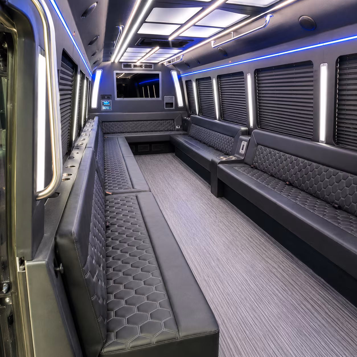 royal oak 40 passenger party bus interior